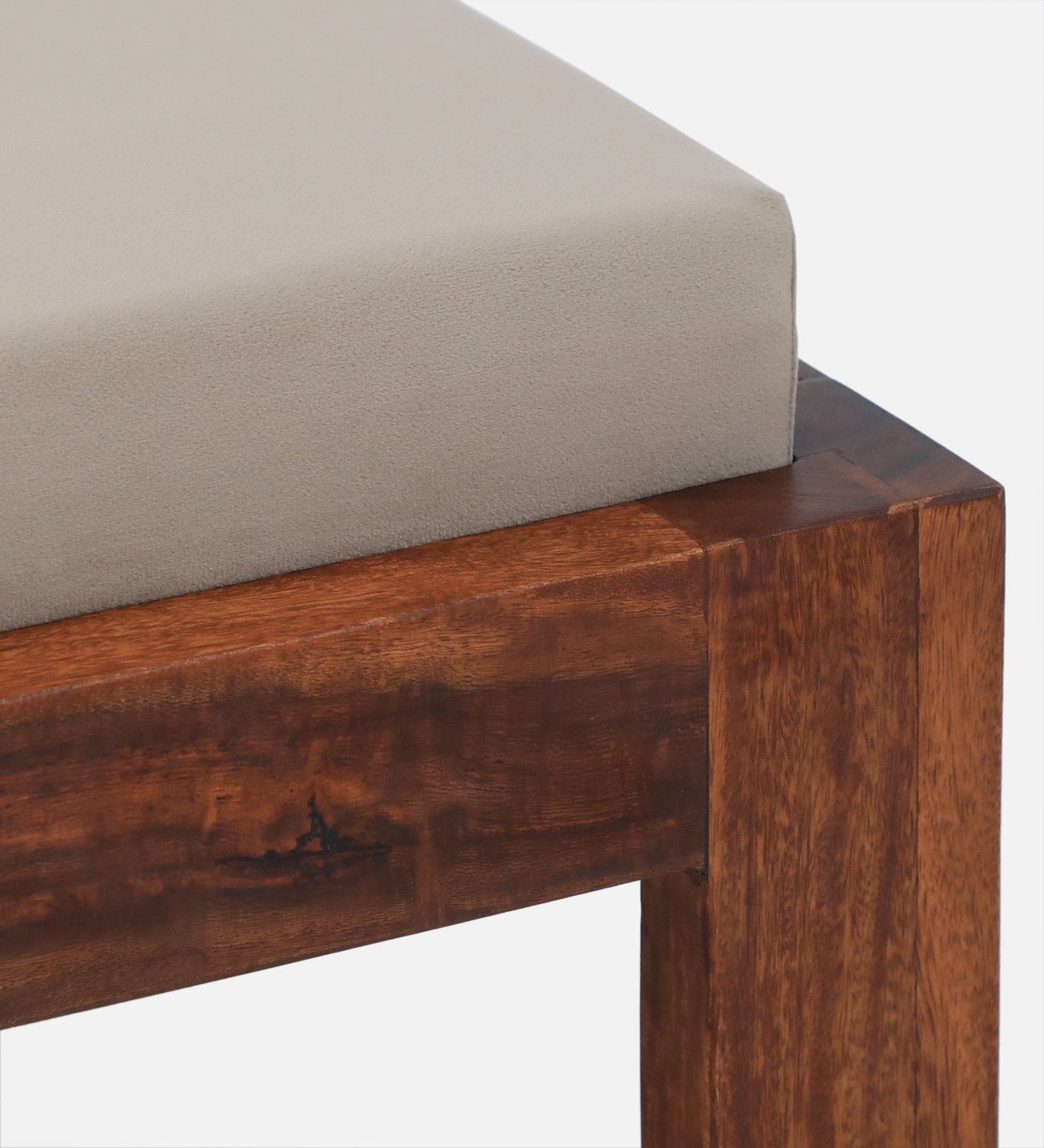 Solid Wood Foot Stool in Grey Colour Set of 2)